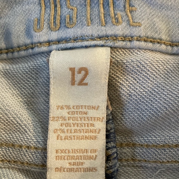 Justice girl light denim shorts - Picture 3 of 3